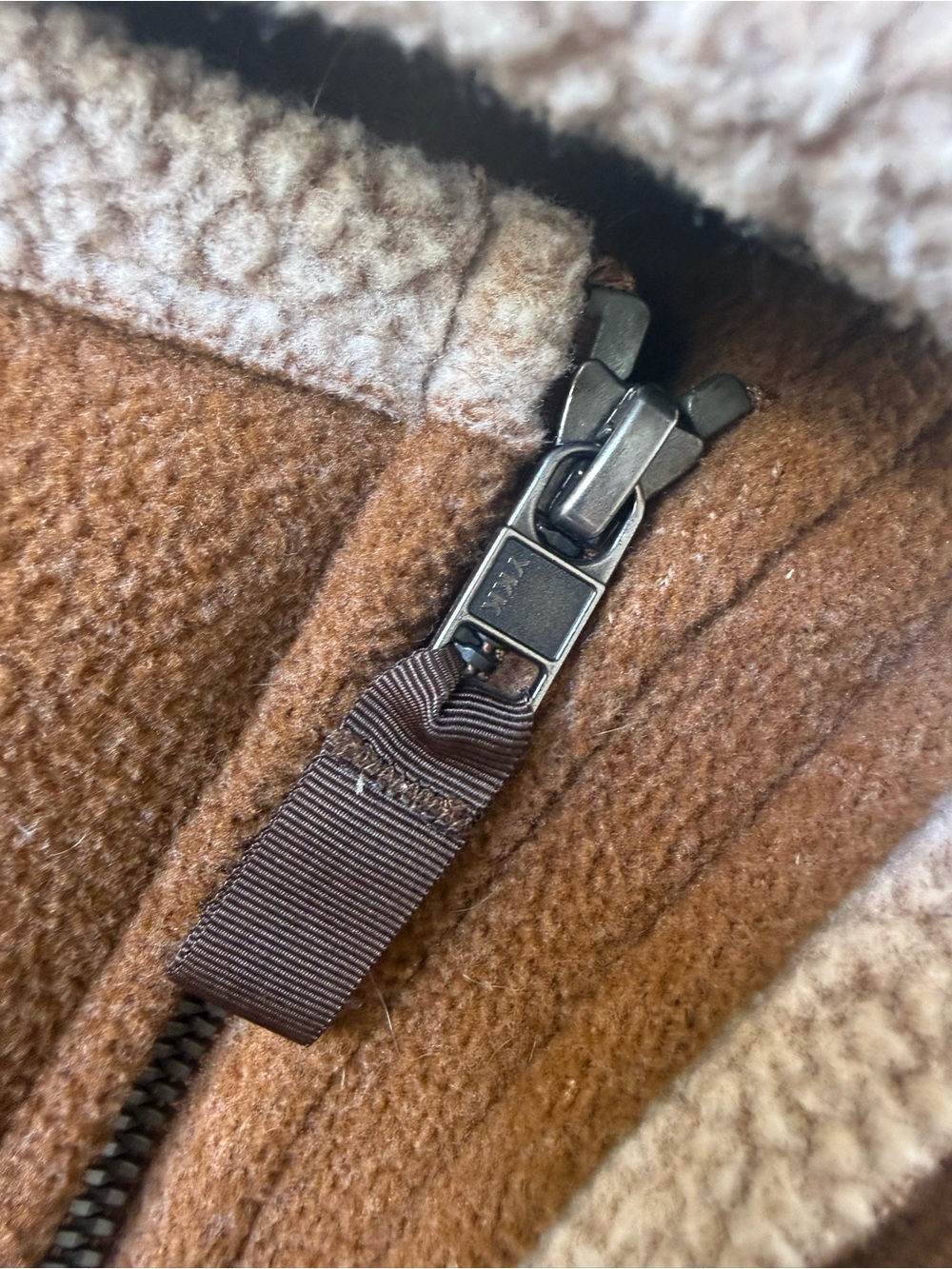Patagonia Women’s “Lost Maples” Brown Sherpa Style Lined Fleece Jacket Large - Picture 6 of 9
